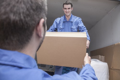Commercial moving team preparing office relocation in Queensbury