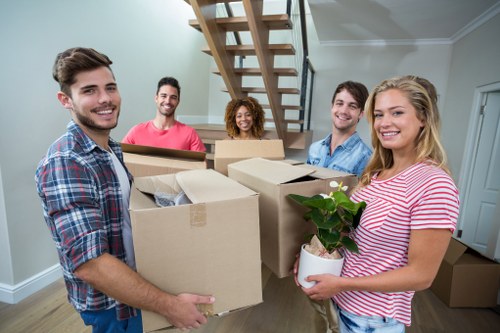 Queensbury moving truck prepared for household relocation