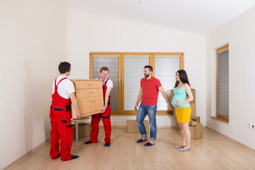 Local business relocation materials arranged for a commercial move in Queensbury