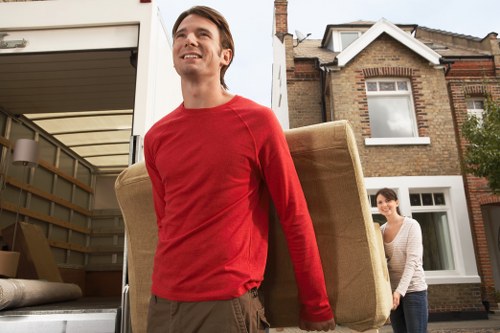 Careful furniture transport during a man with van move in Queensbury