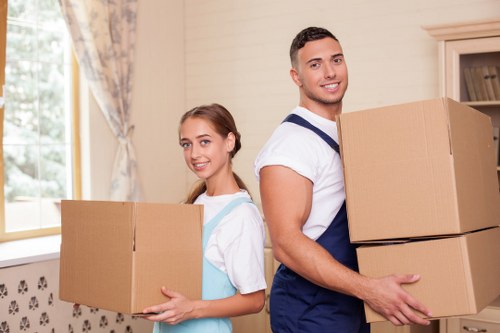 Packed removal van ready for a Queensbury household move